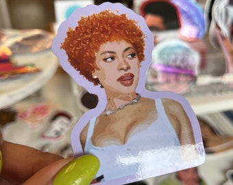 Ice Spice 3 inch vinyl sticker / munch / wavy trap rap / sticker / vinyl
