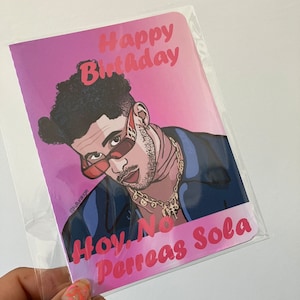 Tarjeta de cumpleaños del conejito malo / Tarjeta de El conejo malo / Tarjeta de cumpleaños/ conejito malo/ Tarjeta reggaetón