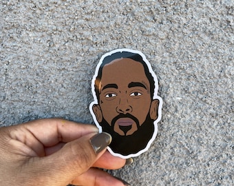 Nipsey Hussle /  hip hop 3 inch vinyl sticker /Airmiess Joseph Asghedom / west coast rap / sticker / vinyl