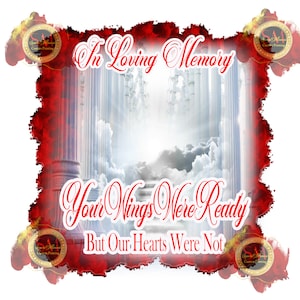 Center T-shirt PNG Design, Memorial, RIP Design, Funeral Background PNG, Sublimation, In loving Memory! Heaven, Celebration of Life