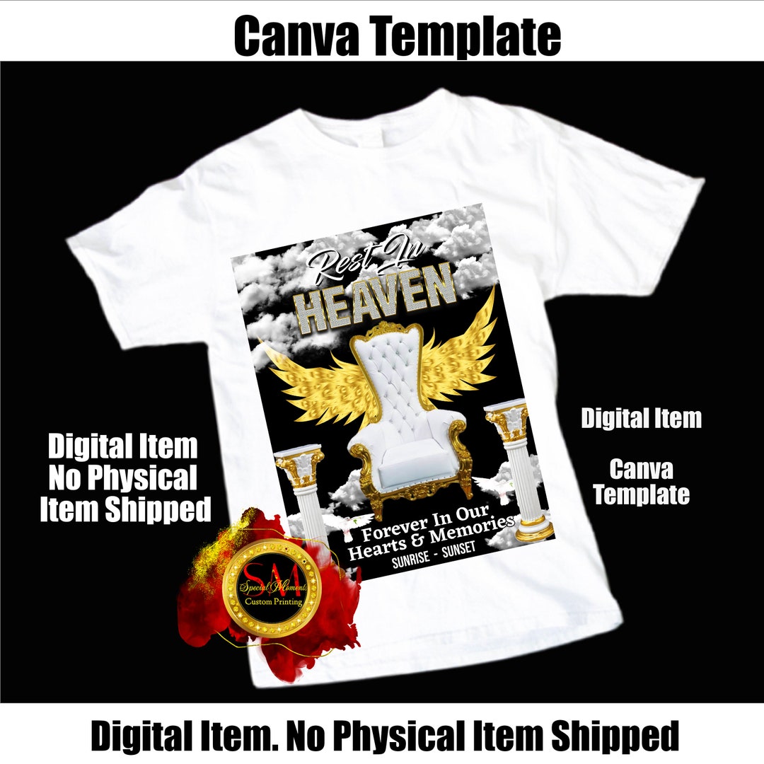 Canva Memorial T Shirt Template Background For Memorial Funeral Or Canva Memorial T Shirt Template Background For Memorial Funeral Or