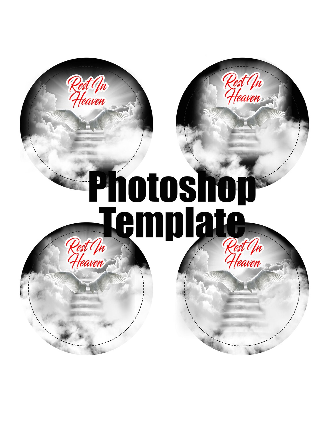 3 Pin Button Photoshop Template in Loving Memory Gifts - Etsy