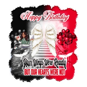Center T-shirt PNG Design, Memorial, RIP Design, Funeral Background PNG, Sublimation, In loving Memory! Heaven, Celebration of Life
