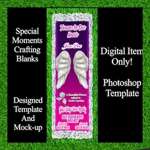 Fully Designed Digital Memorial Grave Blanket Template and Mockup “Photoshop” but can also be open in Affinity Designer