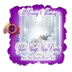 Center T-shirt PNG Design, Memorial, RIP Design, Funeral Background PNG, Sublimation, In loving Memory! Heaven, Celebration of Life