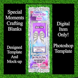 Fully Designed Digital Memorial Grave Blanket Grave Cover Template and Mockup “Photoshop” but can also be open in Affinity Designer