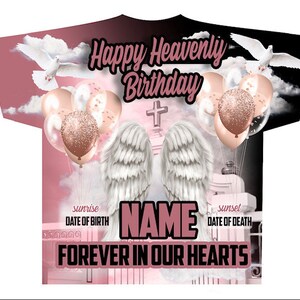 Plantilla digital de Photoshop Sublimación editable totalmente diseñada en toda la camiseta de feliz cumpleaños