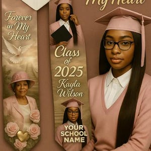 Custom Graduation Stole/ Grad Stole Class of 2024\ Sash/ Class of 2024/ Graduation Gift/ Graduation Sash
