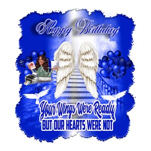 Center T-shirt PNG Design, Memorial, RIP Design, Funeral Background PNG, Sublimation, In loving Memory! Heaven, Celebration of Life