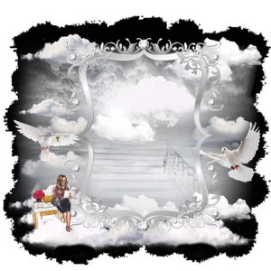 Center T-shirt PNG Design, Memorial, RIP Design, Funeral Background PNG, Sublimation, In loving Memory! Heaven, Celebration of Life