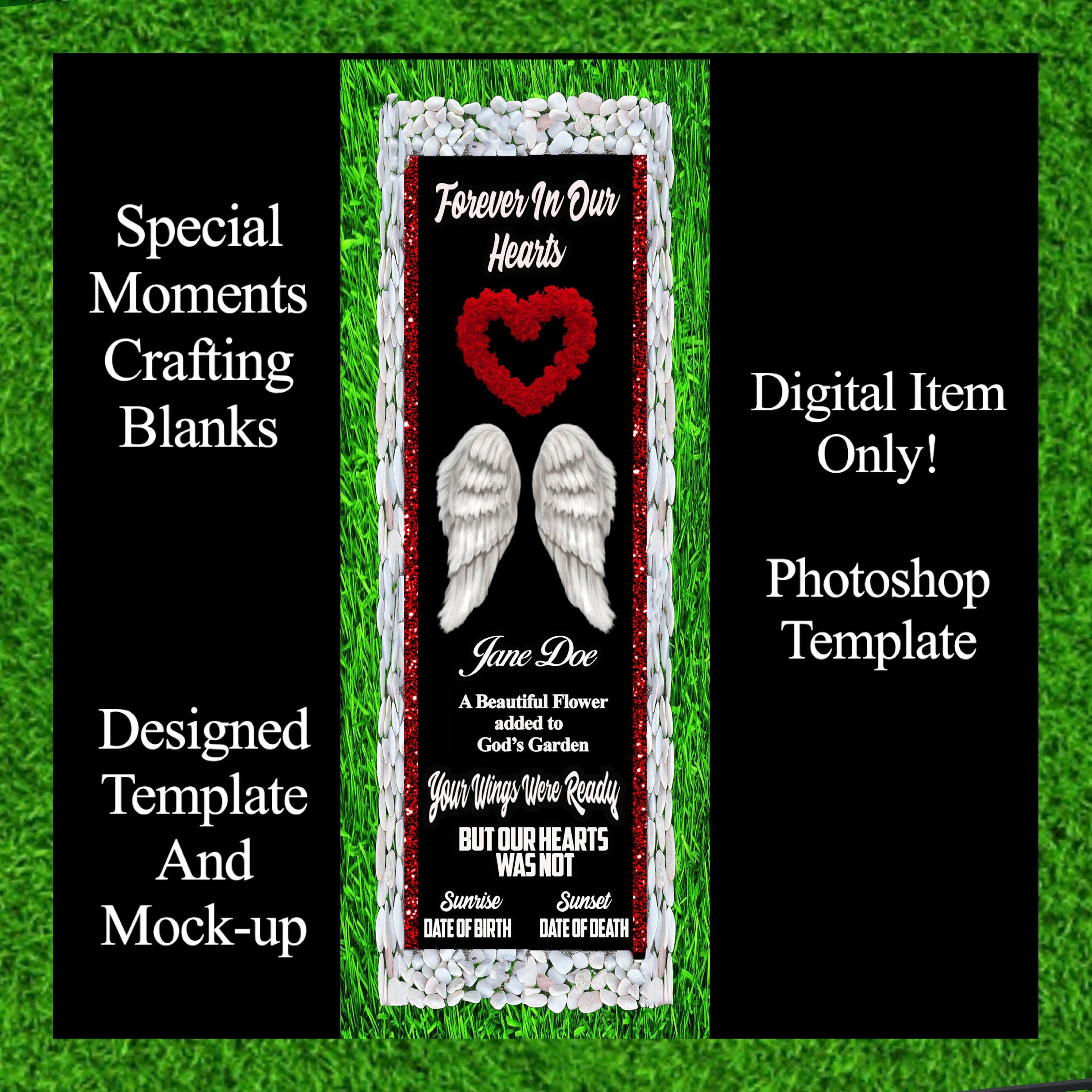 Fully Designed Memorial Graveyard Blanket Cover Grave Cover Etsy