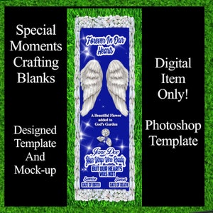 Fully Designed Digital Memorial Grave Blanket Template and Mockup “Photoshop” but can also be open in Affinity Designer