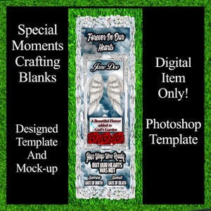 Fully Designed Digital Memorial Grave Blanket Template and Mockup “Photoshop” but can also be open in Affinity Designer