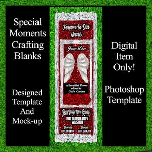 Fully Designed Memorial Grave Blanket Grave Cover Template and Mockup “Photoshop” but can also be open in Affinity Designer