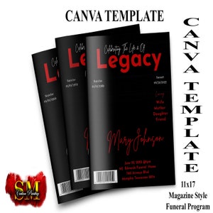 Canva Nachruf Vorlage | Beerdigung Programm Canva Vorlage | Feier des Lebens | Andenken | Canva Vorlage | In liebevoller Erinnerung