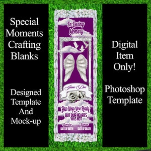 Fully Designed Memorial Grave Blanket Cover Template and Mockup “Photoshop” but can also be open in Affinity Designer