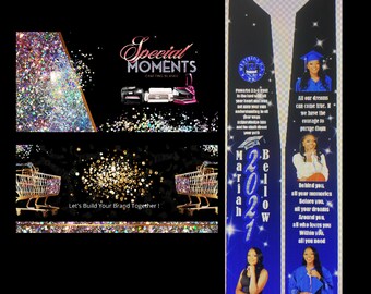Blank Grad Stole Template Photoshop/ Affinity Designer Only!! Digital Item, Graduation, Senior,