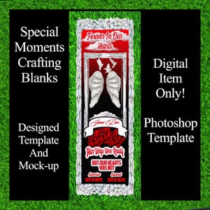 Fully Designed Digital Memorial Grave Blanket Template and Mockup “Photoshop” but can also be open in Affinity Designer