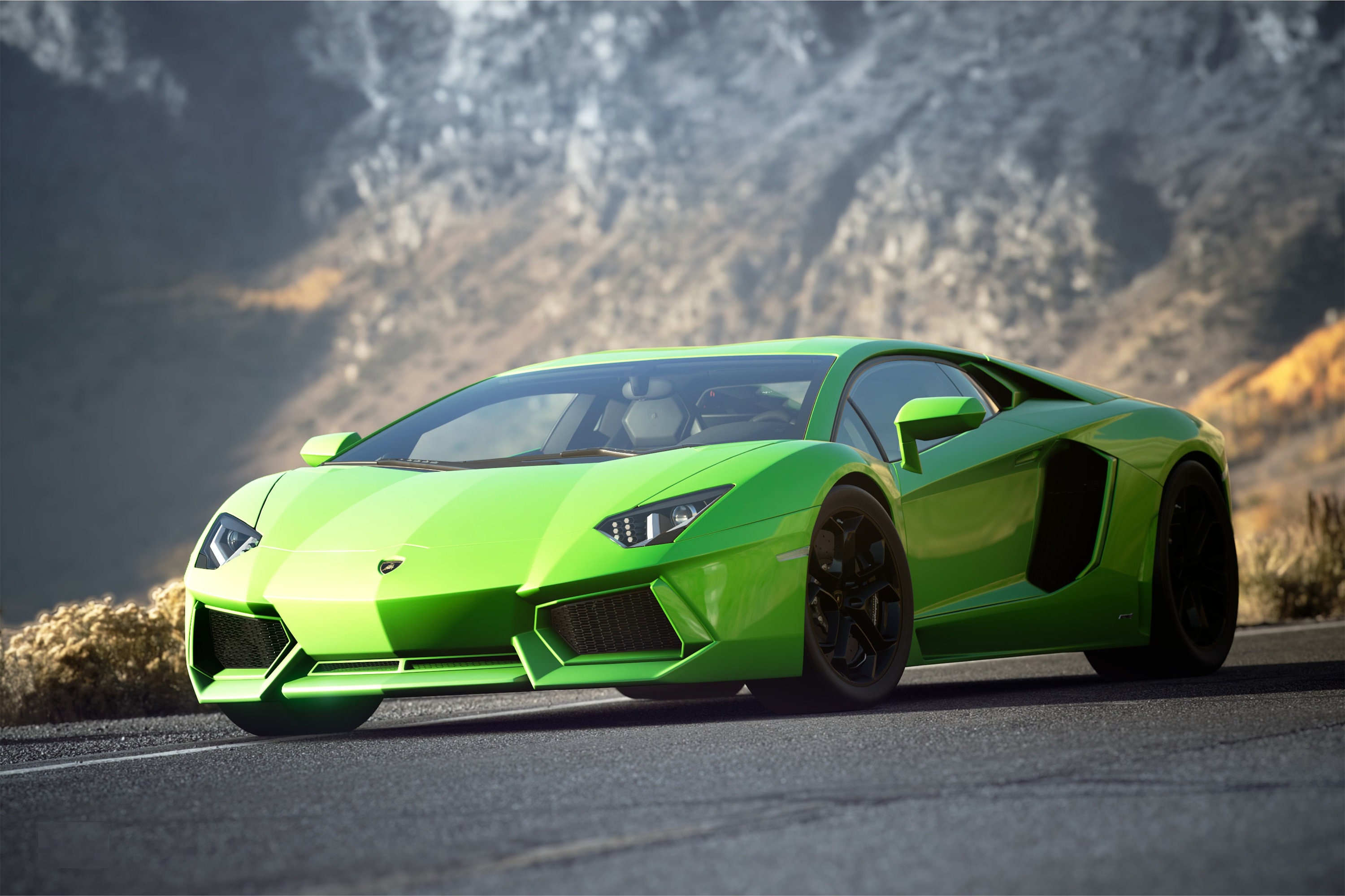 A green Aventador LP 700 close up. car photography Etsy
