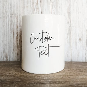 Tirelire en céramique avec texte personnalisé | Initiale de nom personnalisée | Cadeau pour elle | Cadeau pour lui | Tirelire | Anniversaire | Cadeau pour la maison | Nouveau bébé NM02
