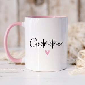 Mug cadeau promotion marraine, mug personnalisé pour parrain et marraine, cadeau proposition marraine, initiale et prénom personnalisé NM05