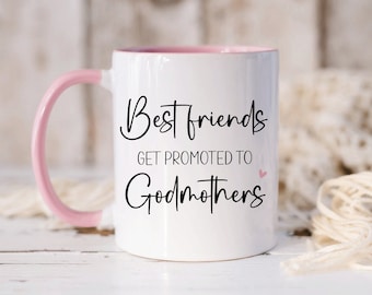 Godmother Promotion Mug Gift, Personalised Mug for Godparents, Godmother Proposal Keepsake NM05