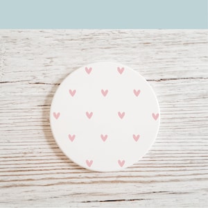 Hearts Coasters | Country Style Heart Pattern | Gift for Her | Housewarming Gift | Mother&#39;s Day | Custom Tea Coffee Coaster