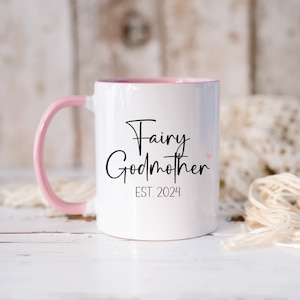 Fairy Godmother Promotion Mug Gift, Personalised Mug for Godparents, Godmother Proposal Keepsake NM05