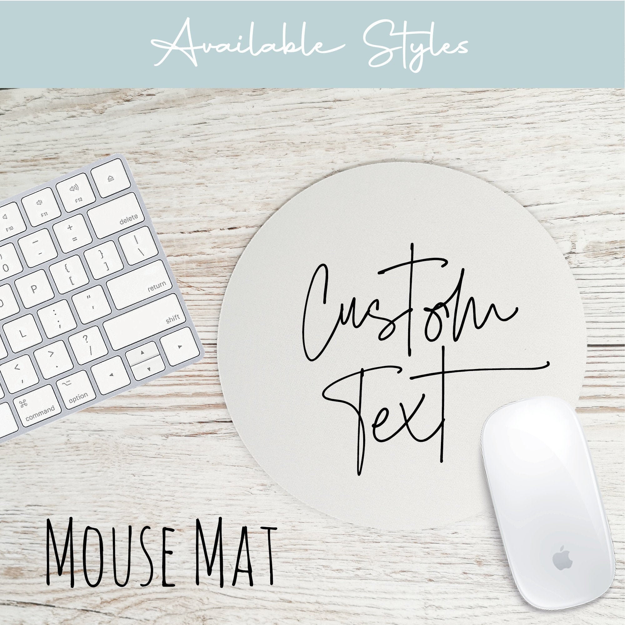 Personalised Custom Text Custom Made NonSlip Mouse Mat Pad Etsy