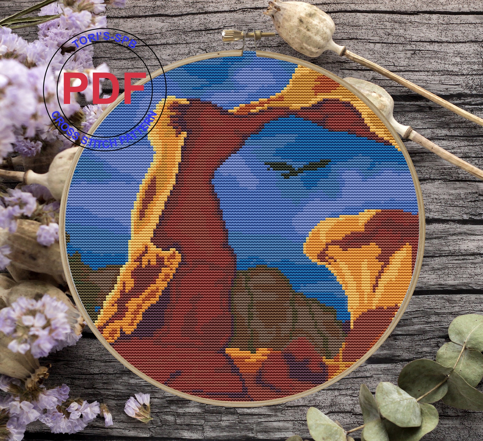 Utah Cross Stitch Pattern Landscape Embroidery Cross Stitch Etsy