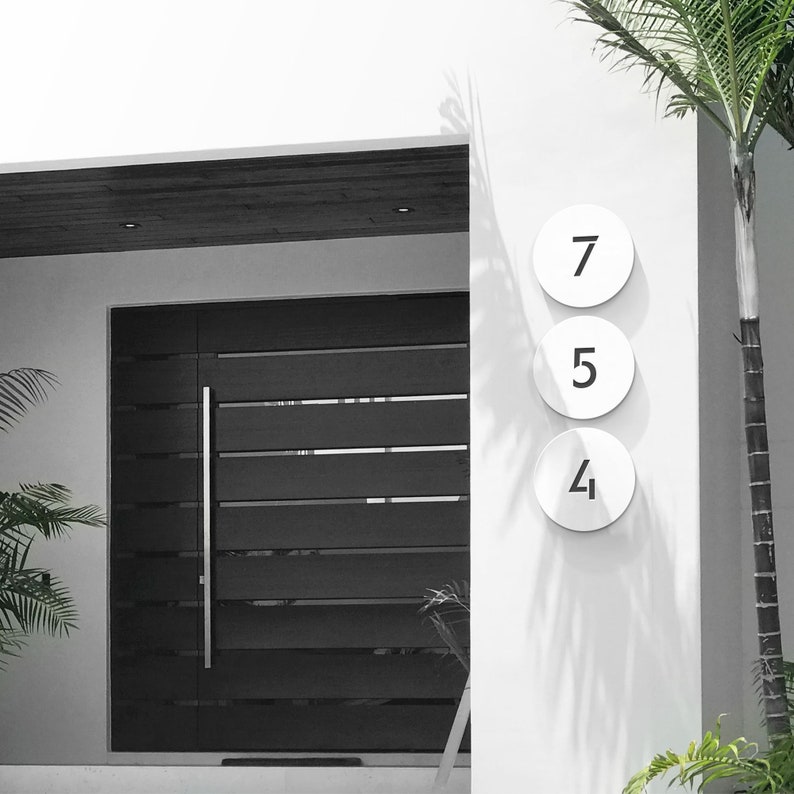 Gatsby White Vertical House Numbers Tile House Numbers With Etsy