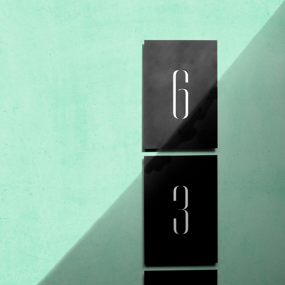 Floating House Number Plaque Sign Luxury House Numbers Etsy