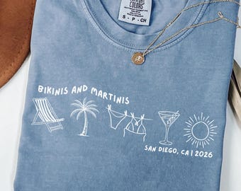 Custom beach bachelorette shirt, Bach group shirts, Last toast on the Coast, Last Splash bach shirts, Group shirts, Bikinis and Martinis