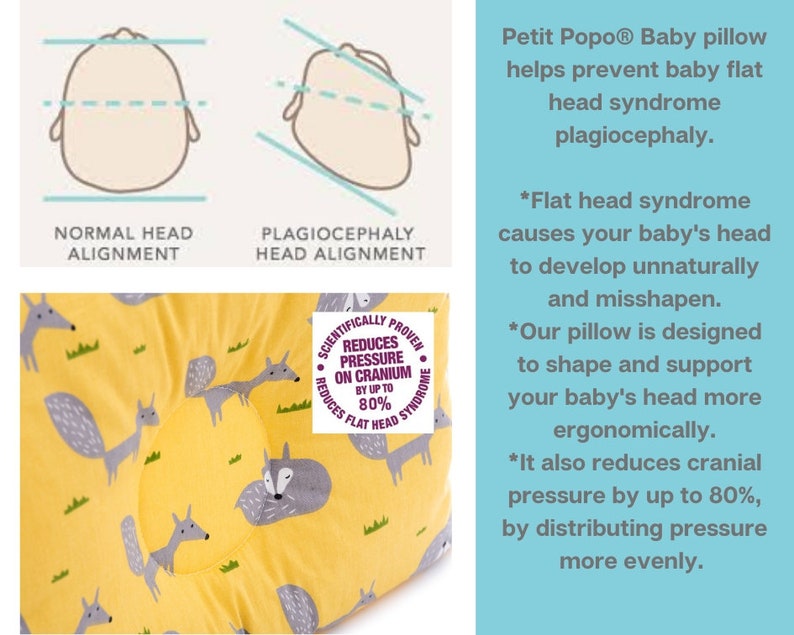 Certified Organic Baby Pillow for Flat Head Prevention GOTS Etsy