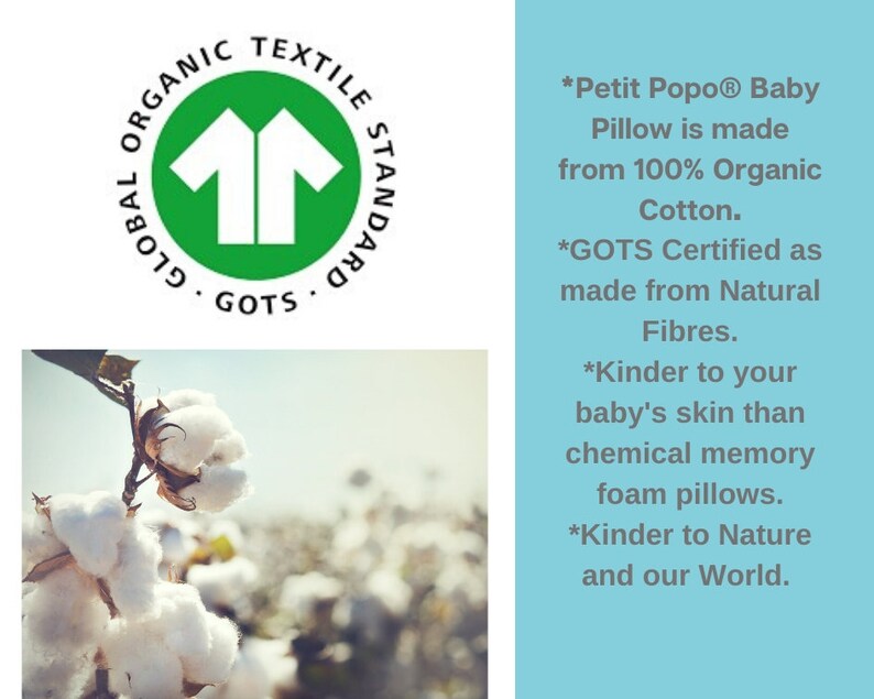 Certified Organic Baby Pillow for Flat Head Prevention GOTS Etsy