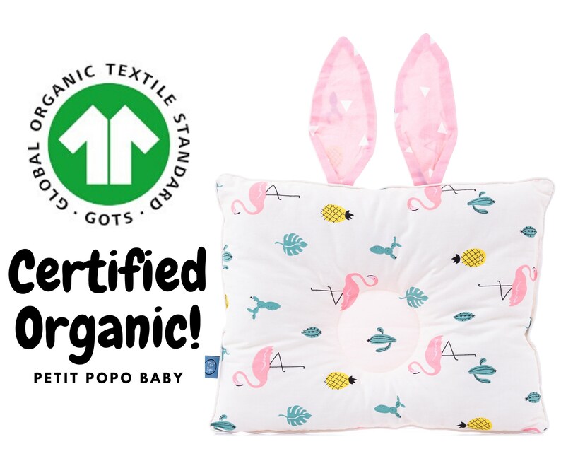 Certified Organic Baby Pillow for Flat Head Prevention GOTS Etsy