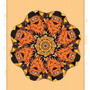Grittydelphia - Gritty Flyers Philadelphia Mandala Design Poster 11x17 Print - Awesome Wall Art for any Philadelphia or Flyers fan!