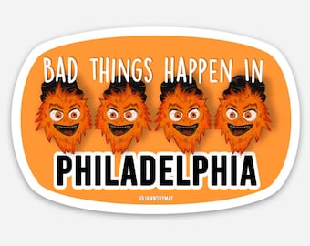 Gritty Sticker: Bad Things Happen in Philadelphia - Vinyl Laptop Aufkleber