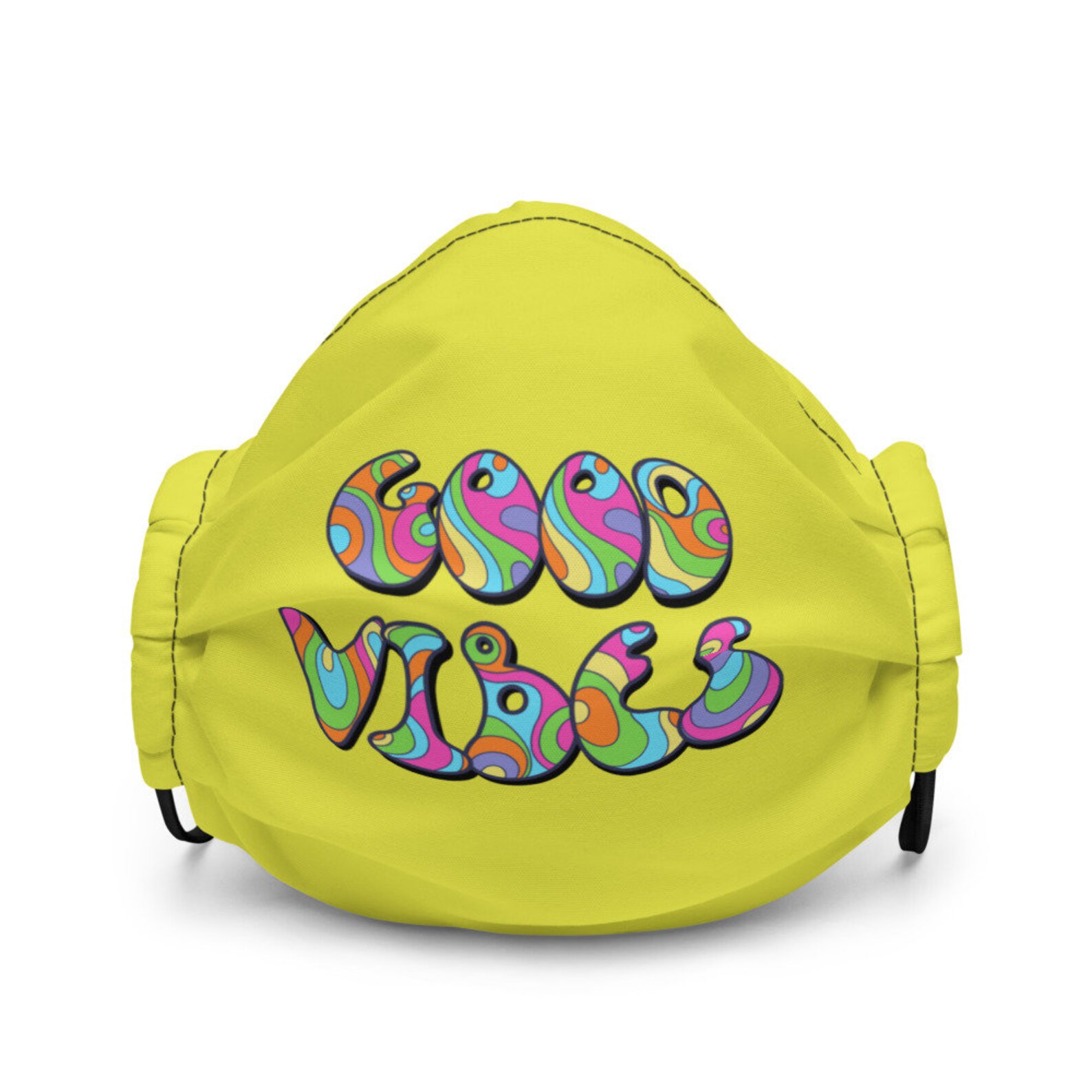Good Vibes Face Mask Positive Vibe Face Mask Crazy Face Etsy