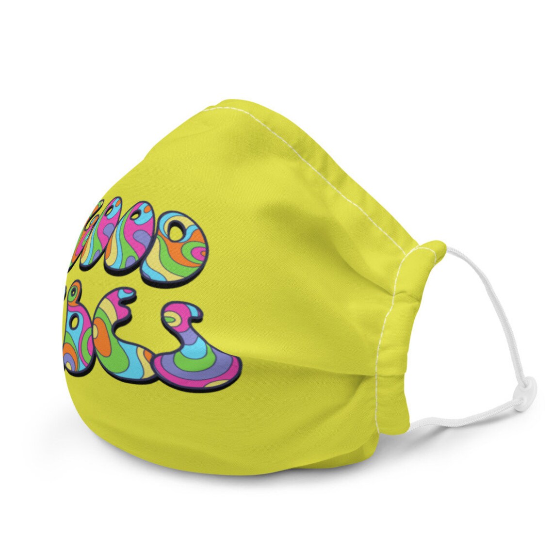 Good Vibes Face Mask Positive Vibe Face Mask Crazy Face Etsy