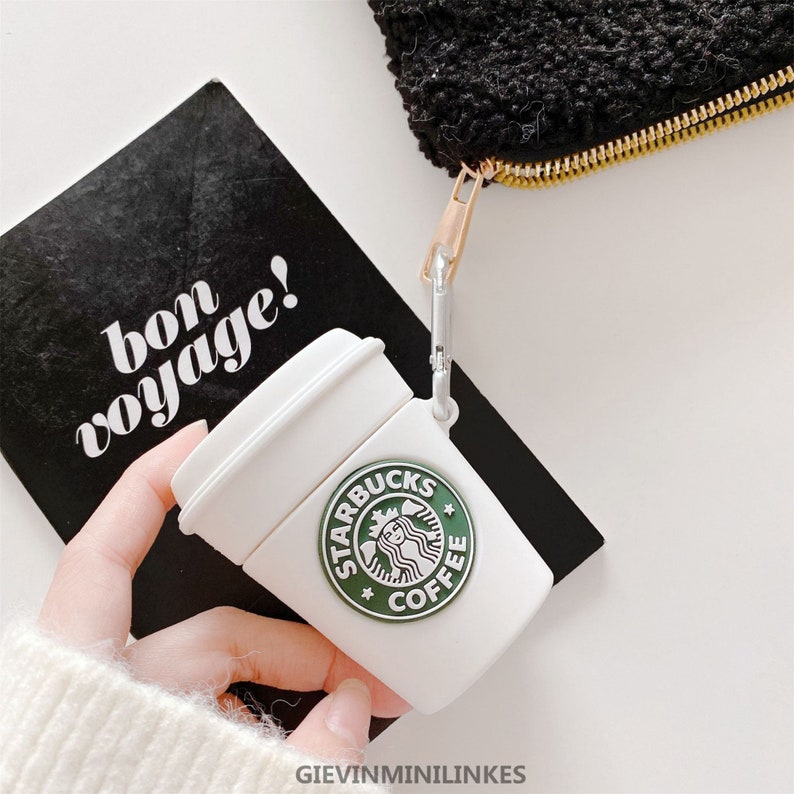 Coffee Cup Starbucks Airpods Case Silicone Case for Apple Etsy