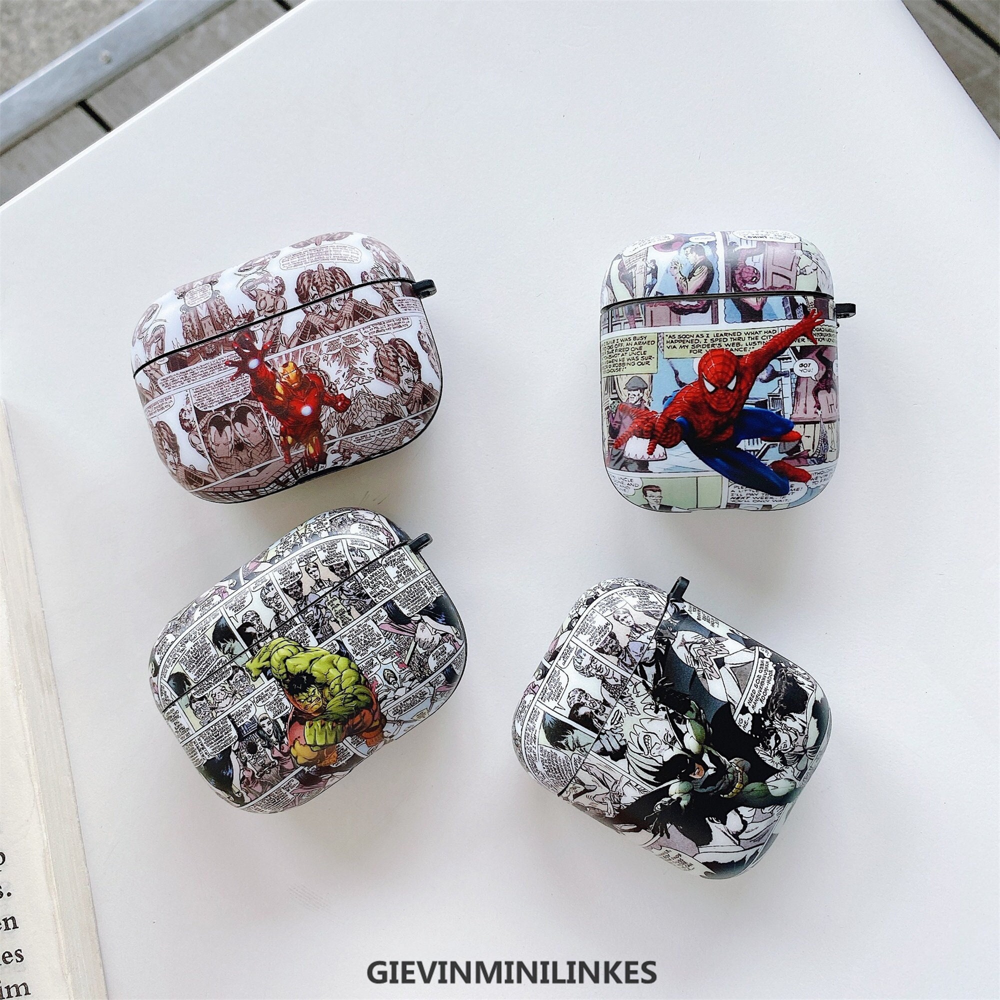 Avengers Airpods Case Iron Man Spiderman Airpods Case | Etsy