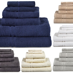 Natural Cotton 6 Piece Towel Set Hotel Essentials Gift Bale by Allure