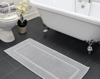 Allure Hotel Quality 100% Cotton Bath Runner - Extra Long Bath Mat - 50 x 110cm