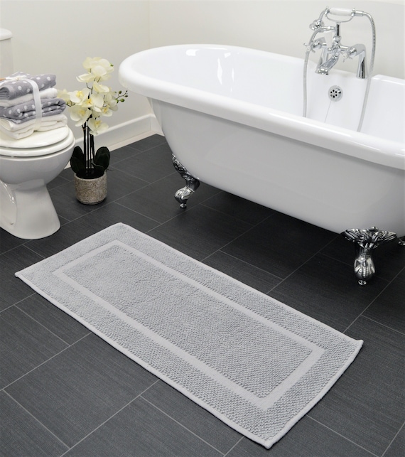 Allure Hotel Quality 100% Cotton Bath Runner Extra Long Bath Mat