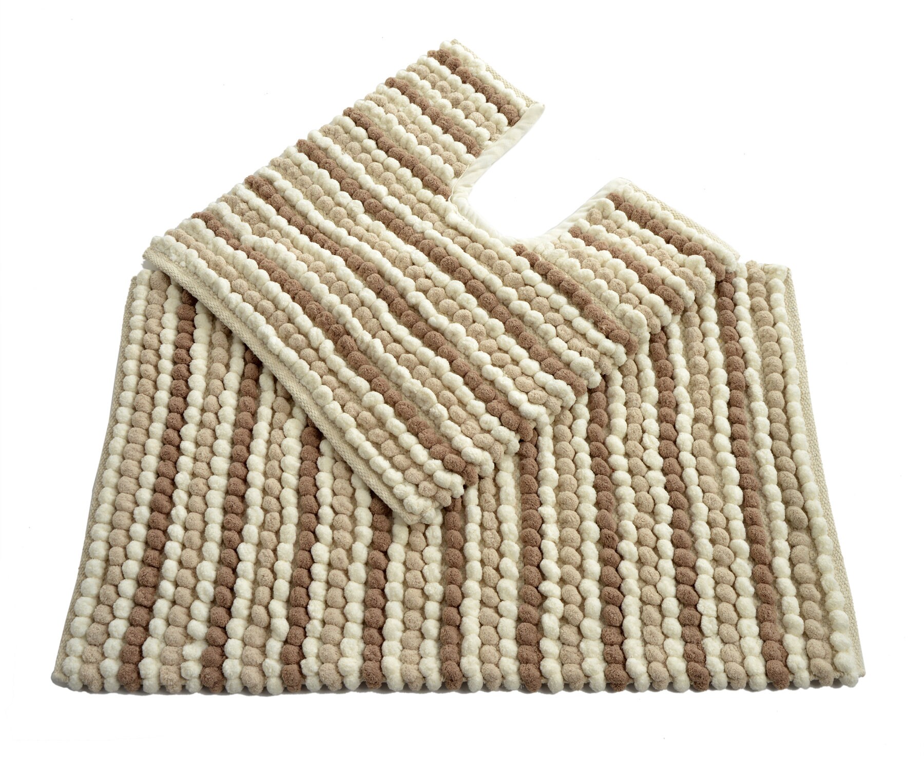 Chunky Bobble Striped Two Piece Bath Mat and Pedestal Set Etsy