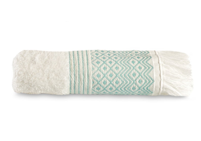 Allure Turkish Diamond Jacquard Bath Towels Patterned Towels Etsy