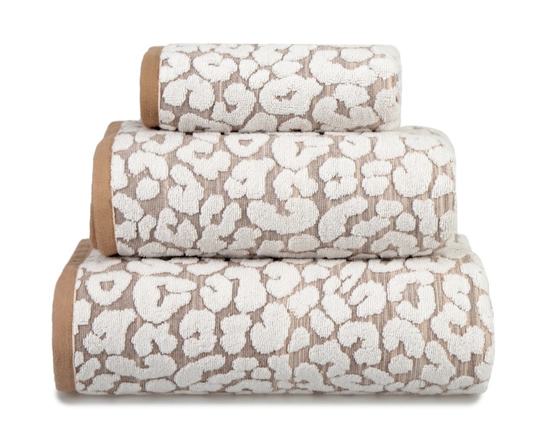 Luxury Jacquard Leopard Print Bath Towels 100 Cotton by Etsy