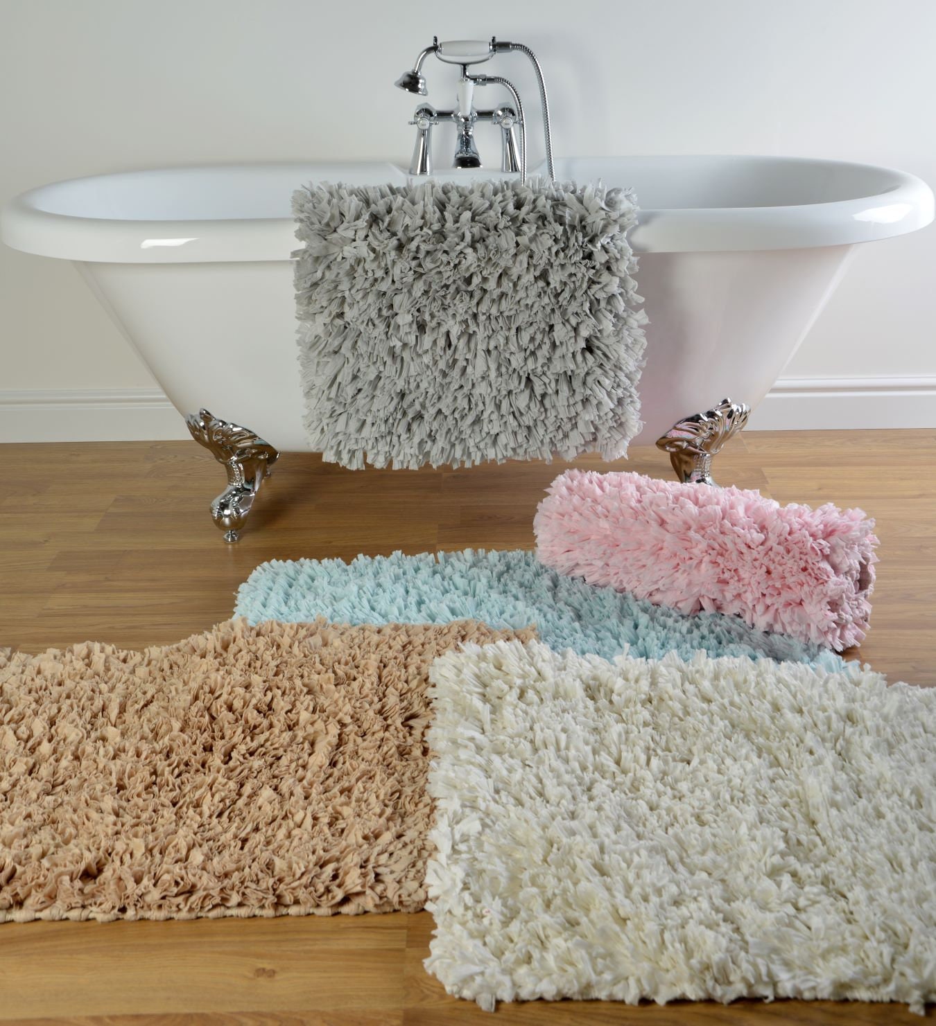 Allure HandWoven Ruffle Shaggy Anti Slip Bath Mat 50 x 80cm Etsy