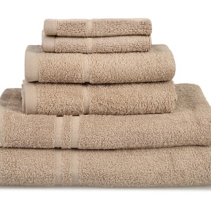 Natural Cotton 6 Piece Towel Set Hotel Essentials Gift Bale by Allure image 7